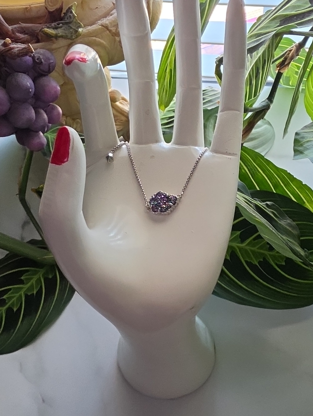 Sterling Silver Purple Crystal Cluster BRACLET KENDRA SCOTT